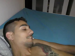 An Israeli man with a big cock masturbates